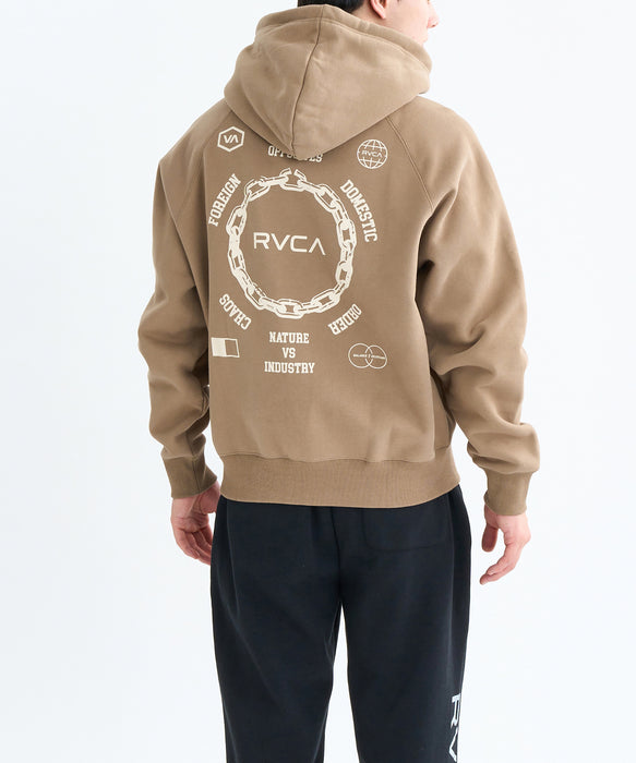 RVCA メンズ METAL URGY ZIP HD パーカー 【2025年秋冬モデル】 COY / XL