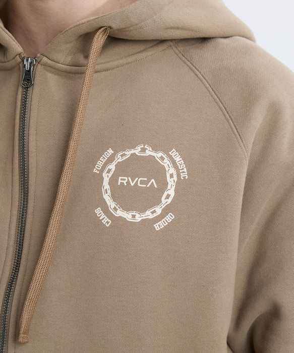 RVCA メンズ METAL URGY ZIP HD パーカー 【2025年秋冬モデル】 COY / XL