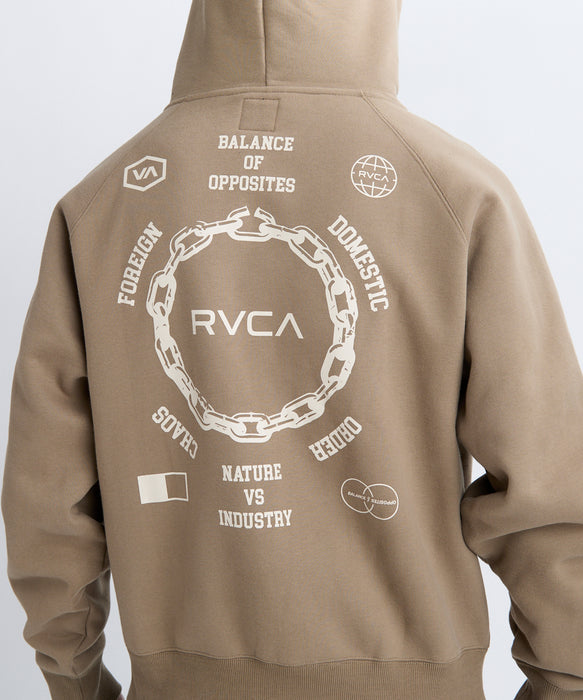 RVCA メンズ METAL URGY ZIP HD パーカー 【2025年秋冬モデル】 COY / XL