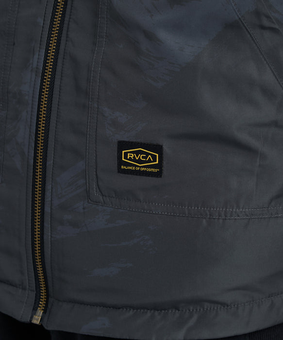 RVCA メンズ GRANT PUFFER REVERSI パーカー 【2025年秋冬モデル】 BLK / XL