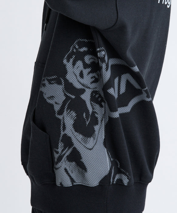 RVCA メンズ OVER PRINT HD パーカー 【2025年秋冬モデル】 BLK / XL