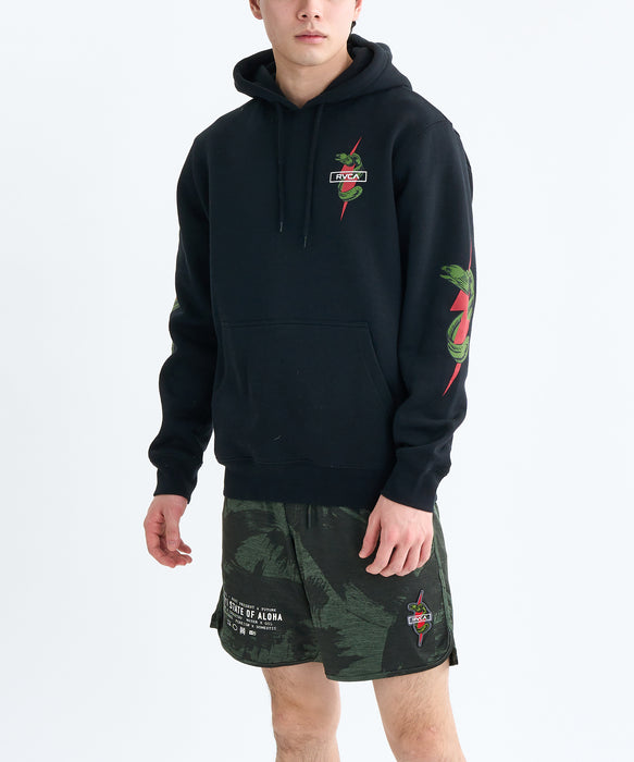 RVCA メンズ SHOCK SQUAD HOODIE パーカー 【2025年秋冬モデル】 BLK / XL