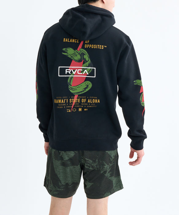 RVCA メンズ SHOCK SQUAD HOODIE パーカー 【2025年秋冬モデル】 BLK / XL