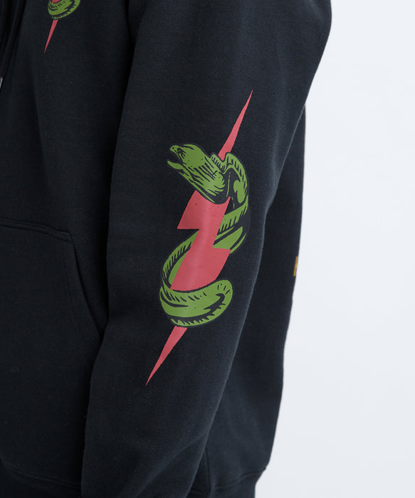 RVCA メンズ SHOCK SQUAD HOODIE パーカー 【2025年秋冬モデル】 BLK / XL