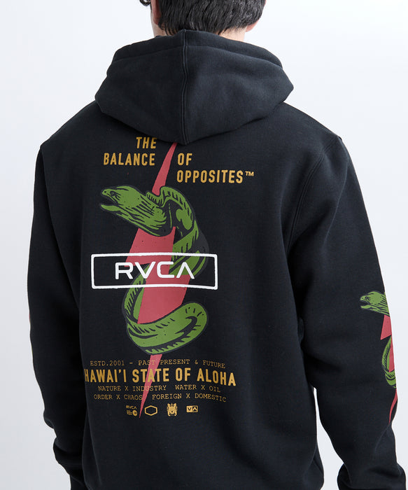 RVCA メンズ SHOCK SQUAD HOODIE パーカー 【2025年秋冬モデル】 BLK / XL