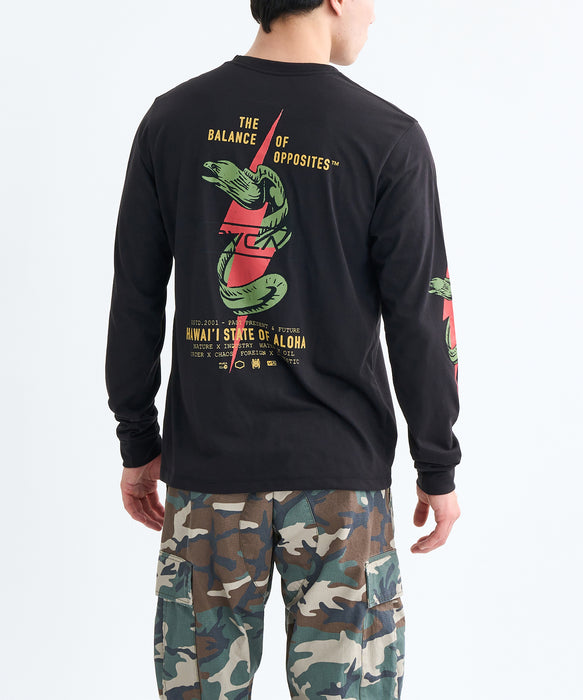 RVCA メンズ SHOCK SQUAD LS ロンＴ 【2025年秋冬モデル】 BLK / XL