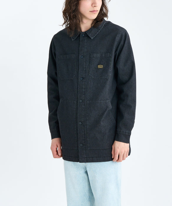 RVCA メンズ QUILTING DENIM SHIRT 長袖シャツ 【2025年秋冬モデル】 BLK / L