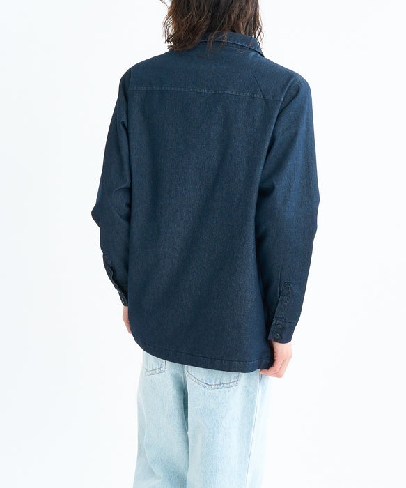 RVCA メンズ QUILTING DENIM SHIRT 長袖シャツ 【2025年秋冬モデル】 BLU / L