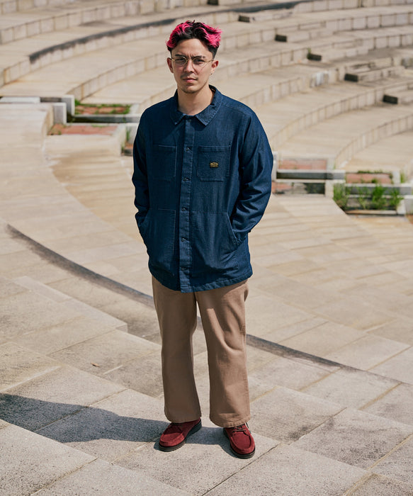 【OUTLET】RVCA メンズ QUILTING DENIM SHIRT 長袖シャツ 【2025年秋冬モデル】