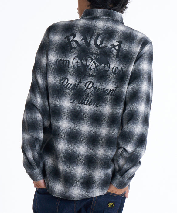 RVCA メンズ WOLD WIDE SHIRT 長袖シャツ 【2025年秋冬モデル】