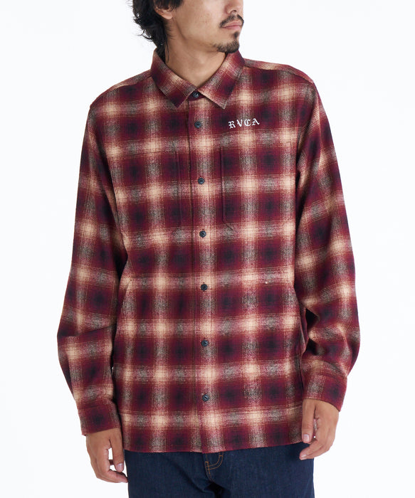 【OUTLET】RVCA メンズ WOLD WIDE SHIRT 長袖シャツ 【2025年秋冬モデル】