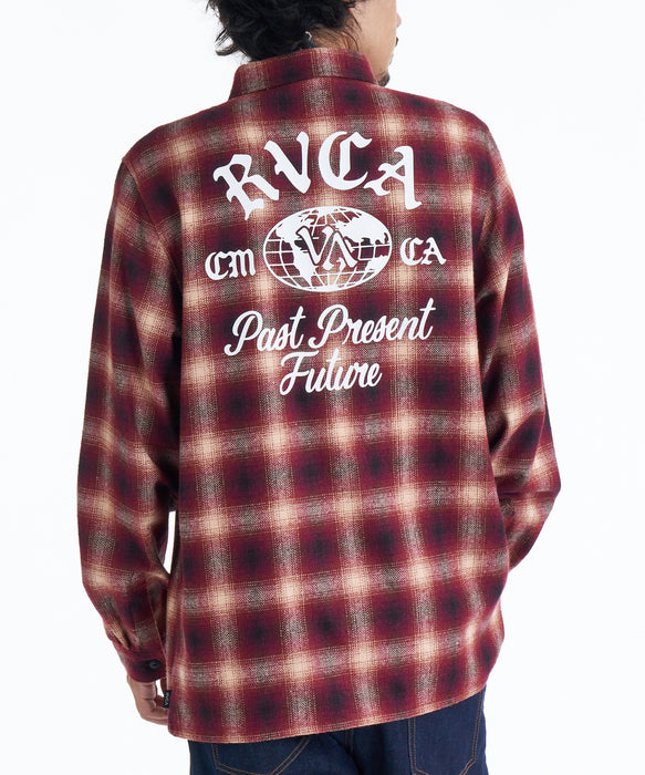 【OUTLET】RVCA メンズ WOLD WIDE SHIRT 長袖シャツ 【2025年秋冬モデル】