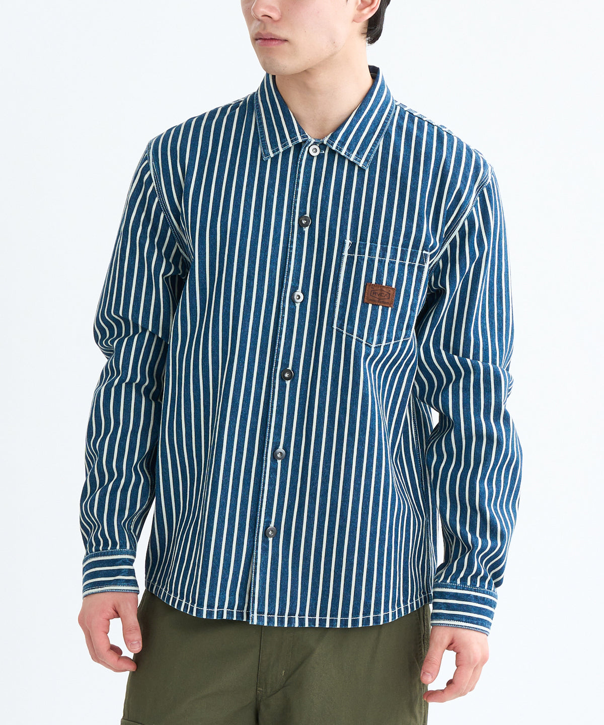 SALE】RVCA メンズ DAYSHIFT HICKORY OVERSHIRT 長袖シャツ 【2025年