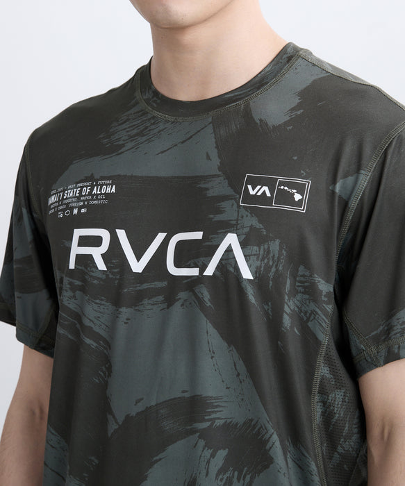 RVCA メンズ HAWAII SPORT VENT SS ラッシュガード 【2025年秋冬モデル】 ICMO / XL