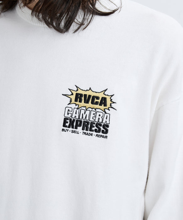 RVCA メンズ CAMERA EXPRESS KNIT セーター 【2025年秋冬モデル】 WHT / XL