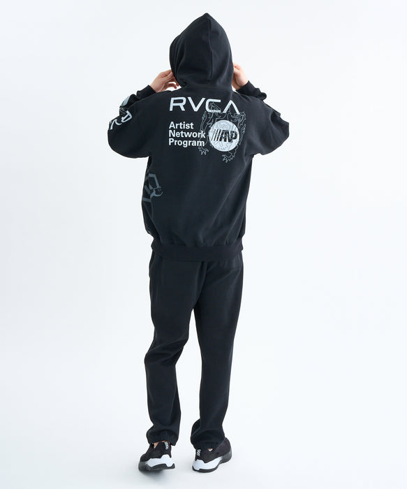 RVCA メンズ OVER PRINT PT セットアップボトムス 【2025年秋冬モデル】 BLK / XL
