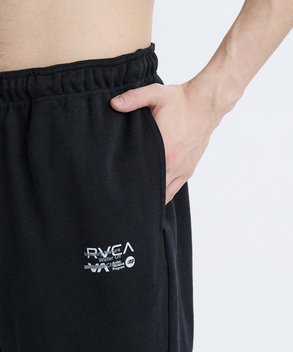 RVCA メンズ OVER PRINT PT セットアップボトムス 【2025年秋冬モデル】 BLK / XL