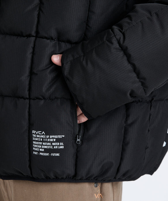 RVCA メンズ LIGHT PUFF MIL JKT ジャケット 【2025年秋冬モデル】 BLK / XL