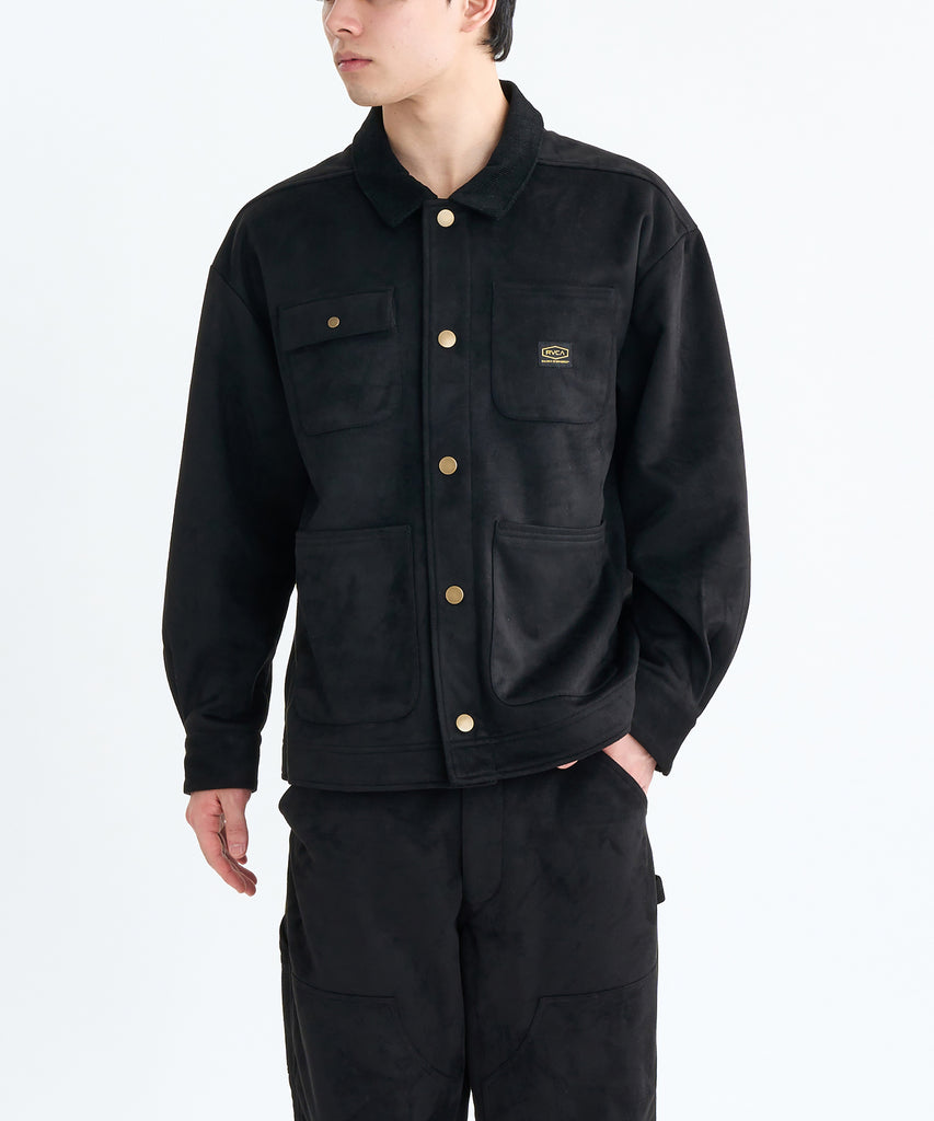 イデアルーチェ、ブラック✖️ブラックセーラージャケット OUTLET】RVCA メンズ ECO SUEDE JKT ジャケット 【2025年秋冬モデル】