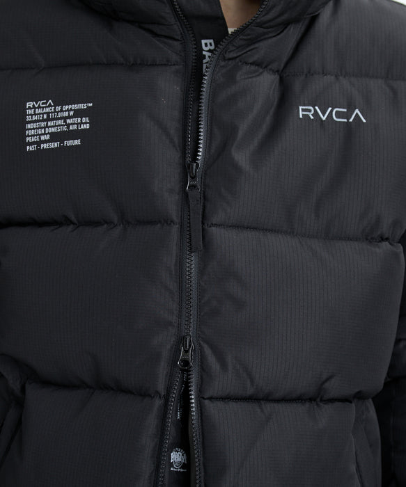 RVCA メンズ BACK PRINT PUFFER JK ジャケット 【2025年秋冬モデル】 BLK / XL