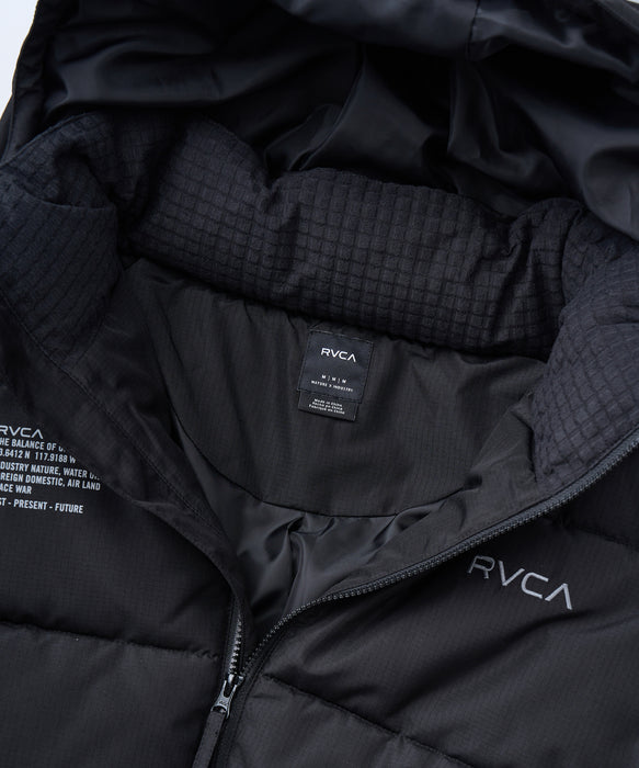 RVCA メンズ BACK PRINT PUFFER JK ジャケット 【2025年秋冬モデル】 BLK / XL