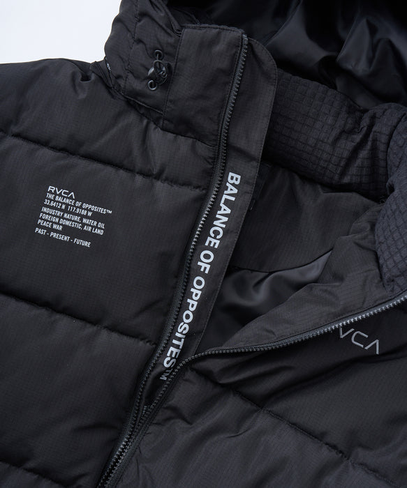 RVCA メンズ BACK PRINT PUFFER JK ジャケット 【2025年秋冬モデル】 BLK / XL