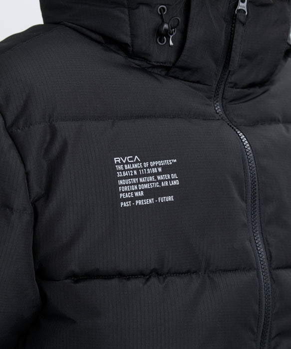 RVCA メンズ BACK PRINT PUFFER JK ジャケット 【2025年秋冬モデル】 BLK / XL