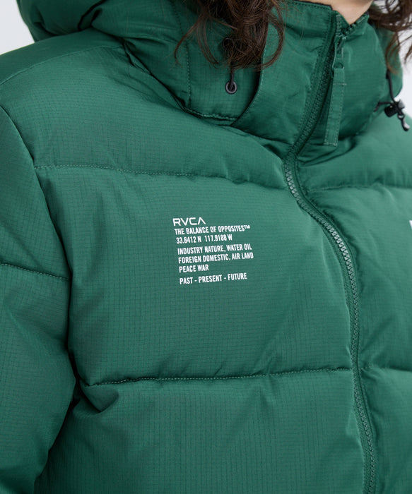 RVCA メンズ BACK PRINT PUFFER JK ジャケット 【2025年秋冬モデル】 GGN / XL