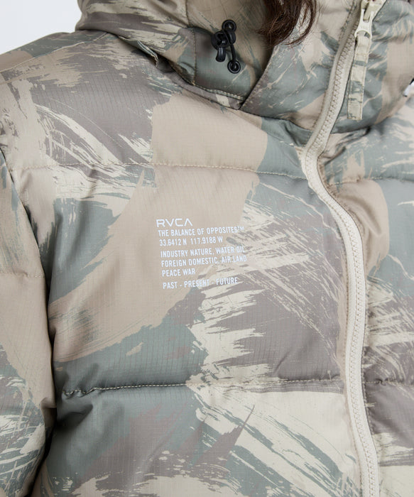 RVCA メンズ BACK PRINT PUFFER JK ジャケット 【2025年秋冬モデル】 KHC / XL