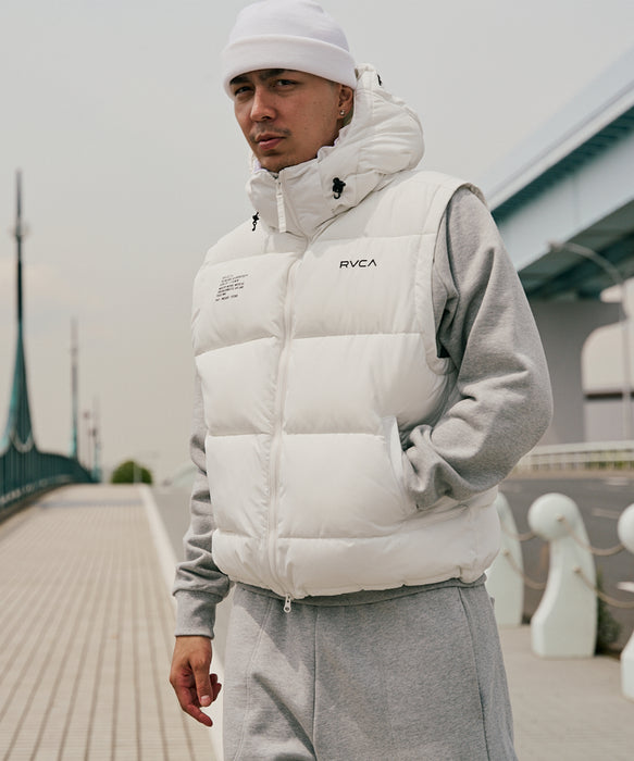 RVCA アイボリー ダウンベスト Mサイズ RVCA メンズ RVCA PUFFER VEST ベスト 【2025年秋冬モデル】