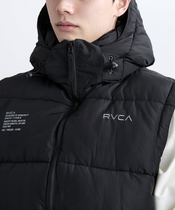 RVCA (ルーカ） PUFFER VEST ジャケット 黒 Lサイズ RVCA 正規品 ルーカ 中綿入り ベスト ジャケット BD042-789