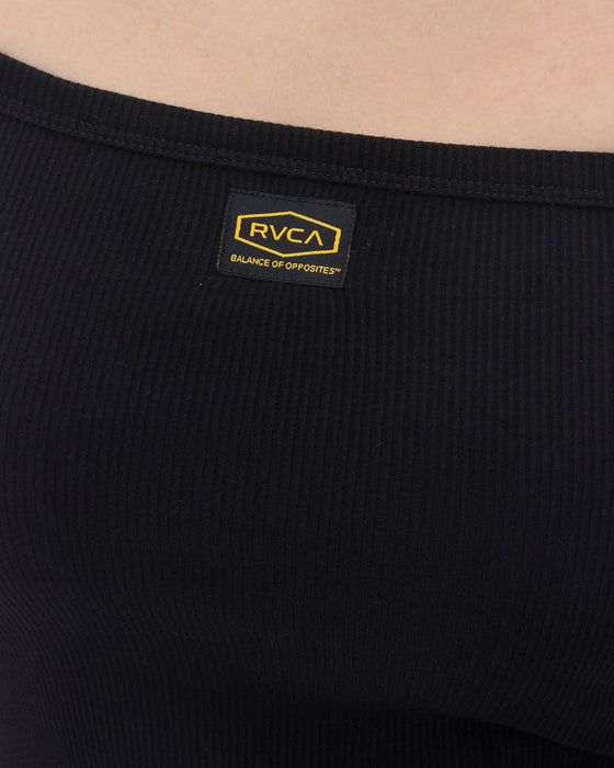 RVCA レディース RECESSION TUBE TOP タンクトップ 【2025年春夏モデル】 BLK / L