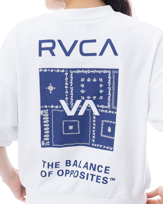 RVCA レディース BANDANA VA BOX SWEAT SS トレーナー 【2025年春夏モデル】 WHT / L