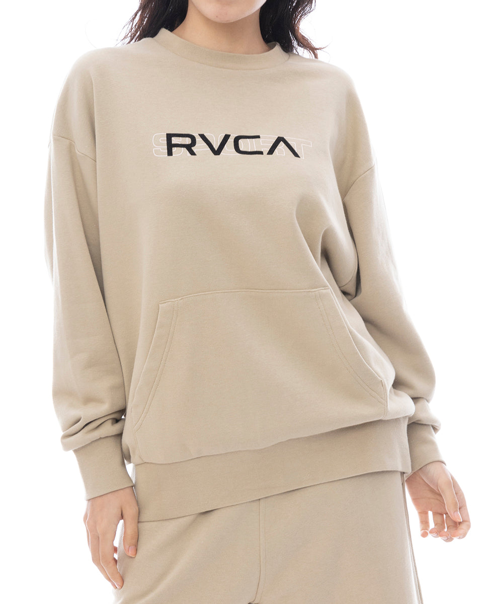 RVCA   ロゴワッペン トレーナー S ベージュ RVCA ベージュ スウェット トレーナー - メルカリ