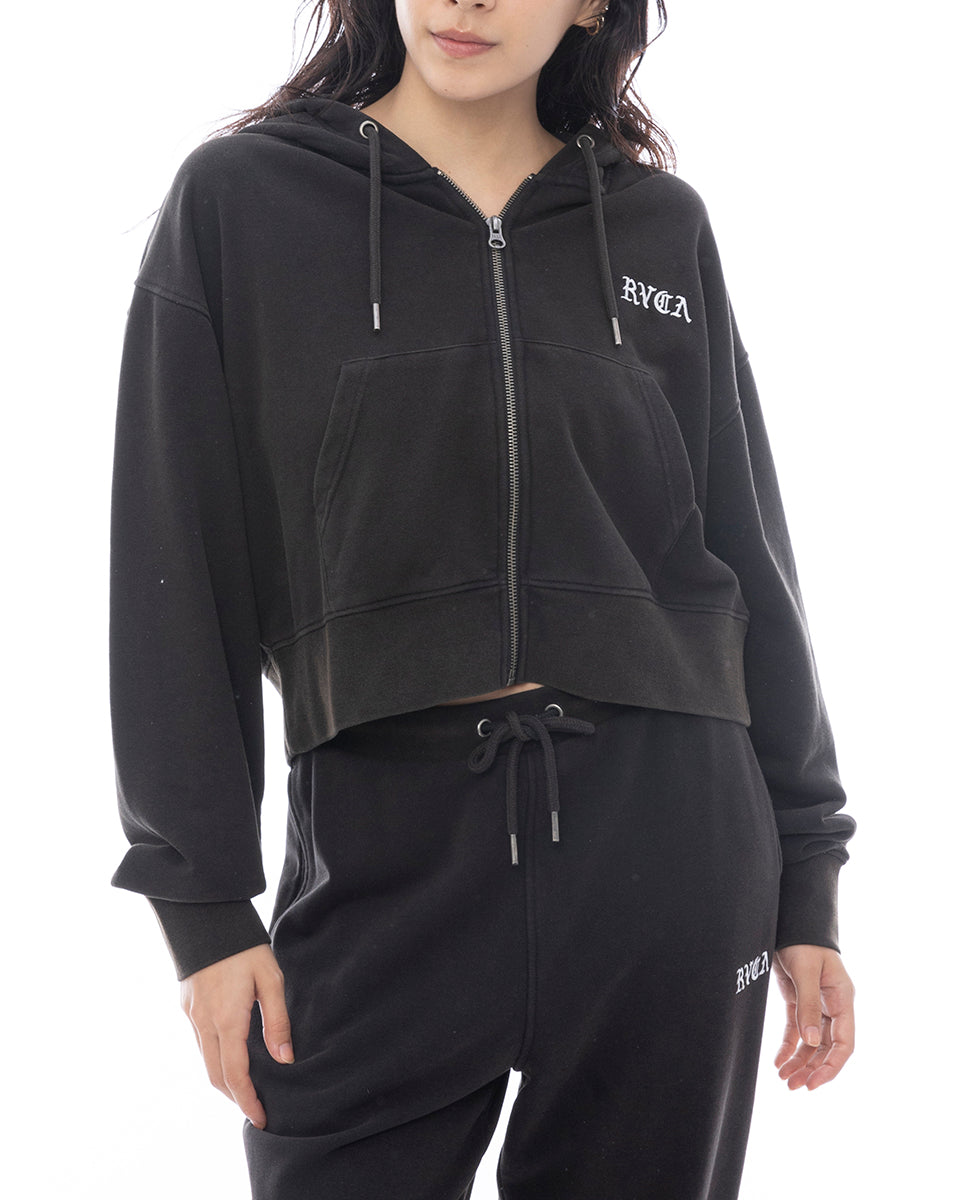 OUTLET】RVCA レディース RVCA CROPPED ZIP HOODIE パーカー 【2025年