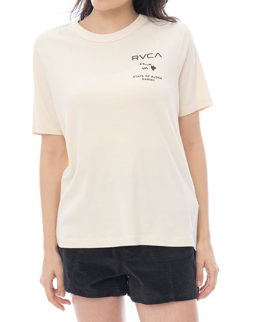 RVCA レディース STATE OF ALOHA DAILY TEE Tシャツ 【2025年春夏モデル】 CRE / XL