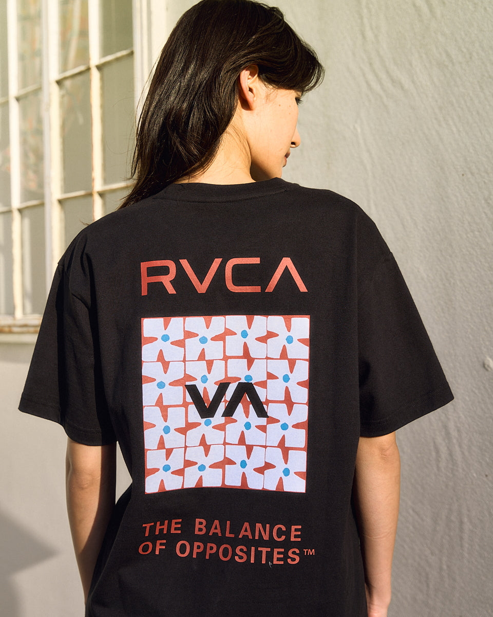 OUTLET】RVCA レディース DAISY VA BOX LOGO LOOSE FIT SS TEE Tシャツ