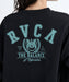RVCA レディース ARCH COLLEGE CROPPED トレーナー 【2025年秋冬モデル】 BLK / M