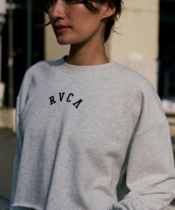 【SALE】RVCA レディース ARCH COLLEGE CROPPED CREW トレーナー 【2025年秋冬モデル】