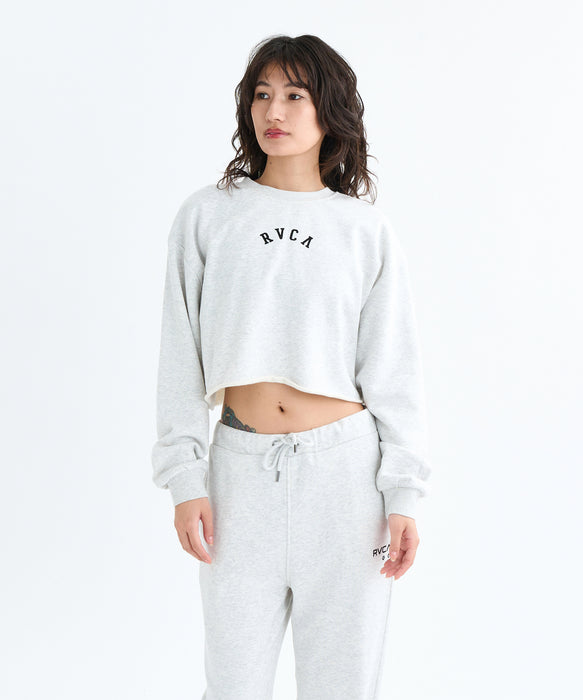 【SALE】RVCA レディース ARCH COLLEGE CROPPED CREW トレーナー 【2025年秋冬モデル】