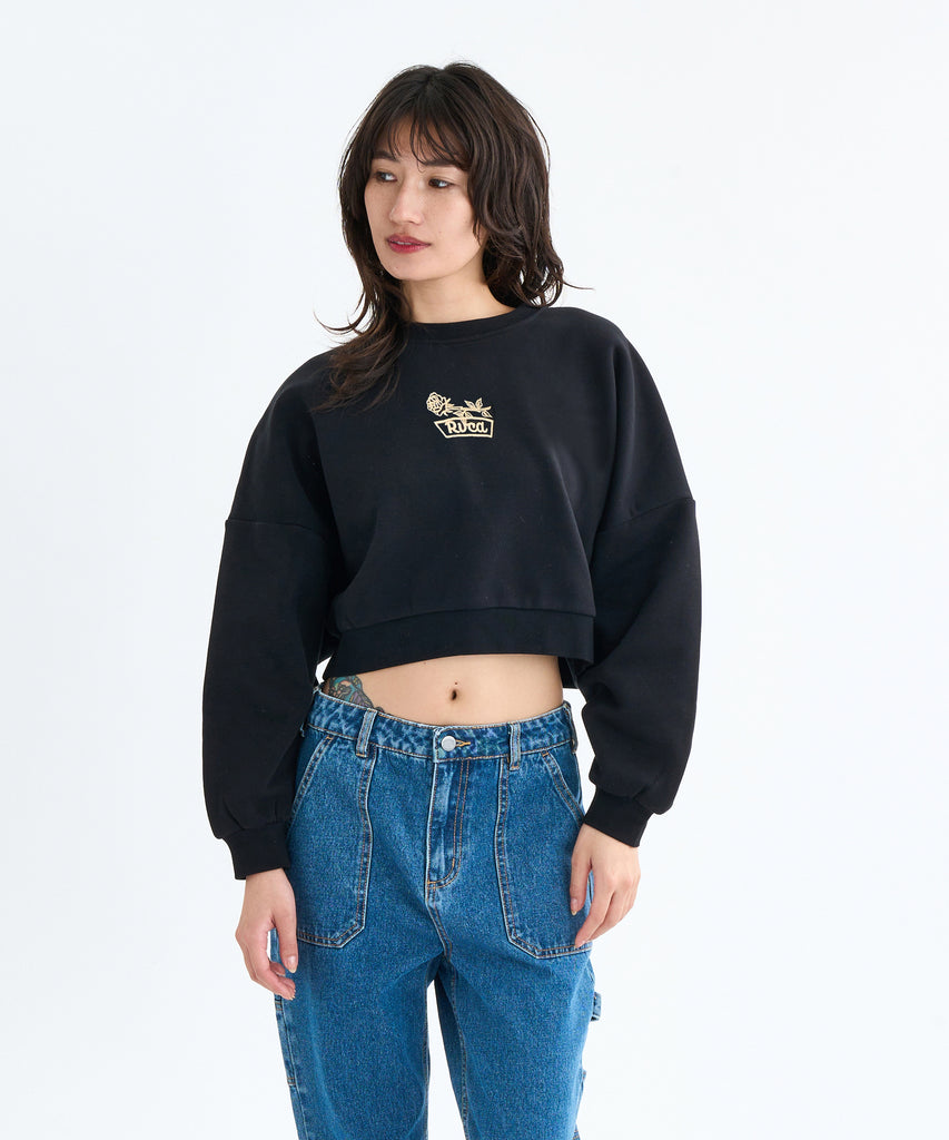OUTLET】RVCA レディース COURT BALLOON FIT CREW トレーナー 【2025年