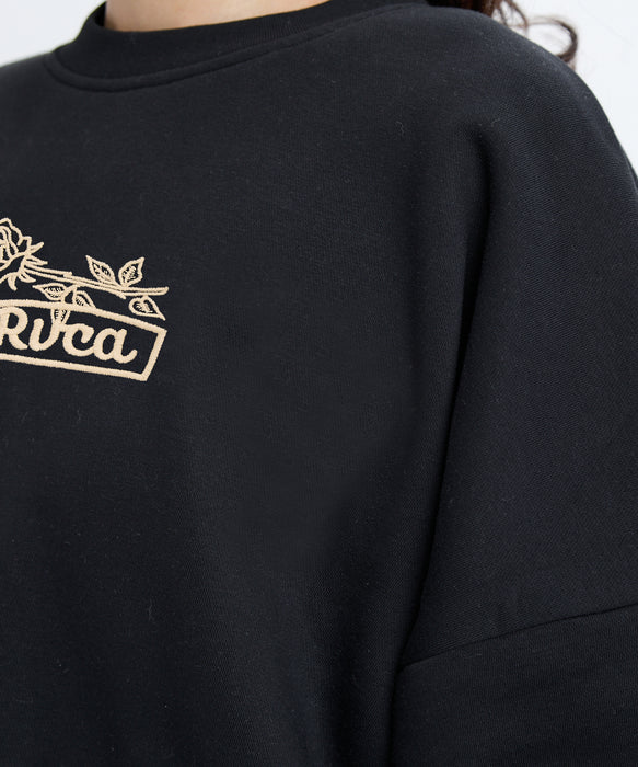 【SALE】RVCA レディース COURT BALLOON FIT CREW トレーナー 【2025年秋冬モデル】