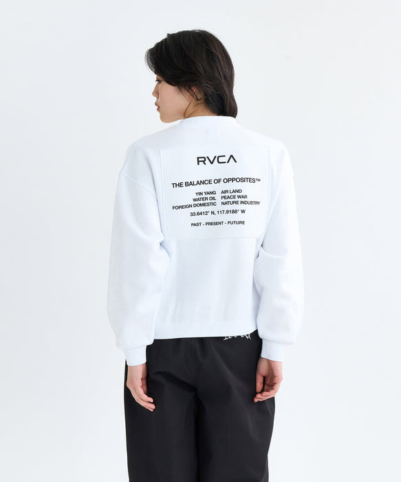 【SALE】RVCA レディース MATCH CREW トレーナー 【2025年秋冬モデル】