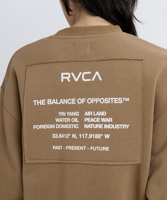 【SALE】RVCA レディース MATCH CREW トレーナー 【2025年秋冬モデル】