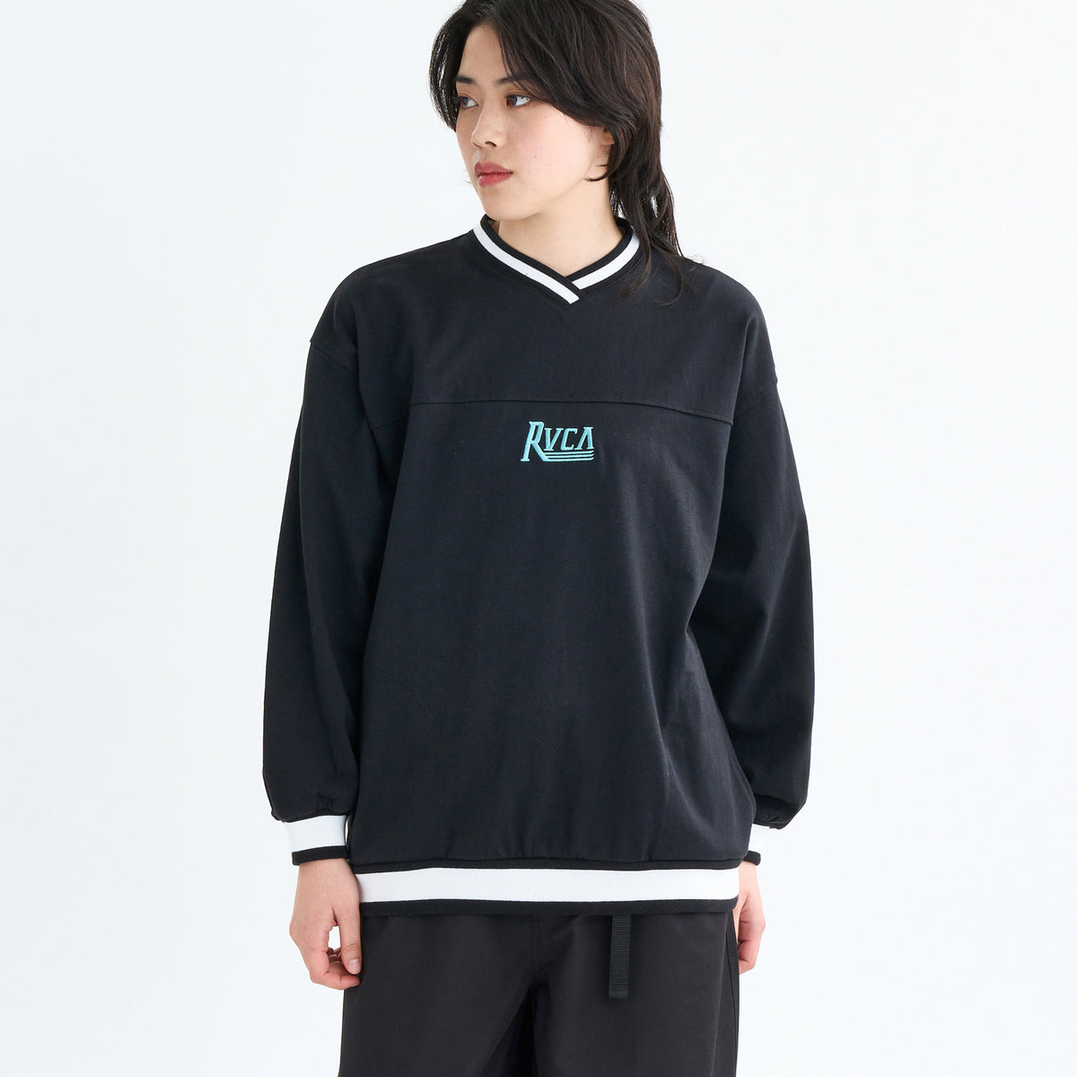 OUTLET】RVCA レディース HILLS V-NECK SWEAT SHIRT トレーナー 【2025