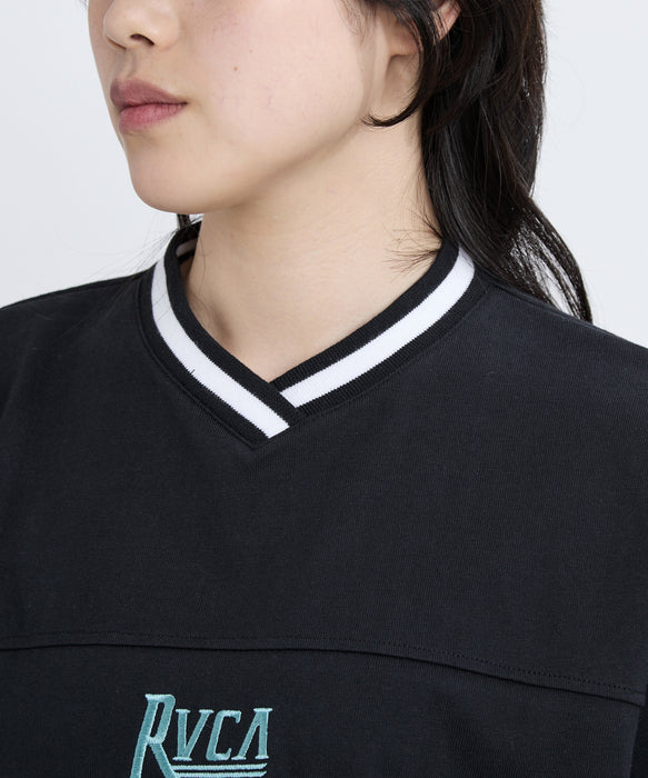 RVCA レディース HILLS V-NECK SWEAT S トレーナー 【2025年秋冬モデル】 BLK / M
