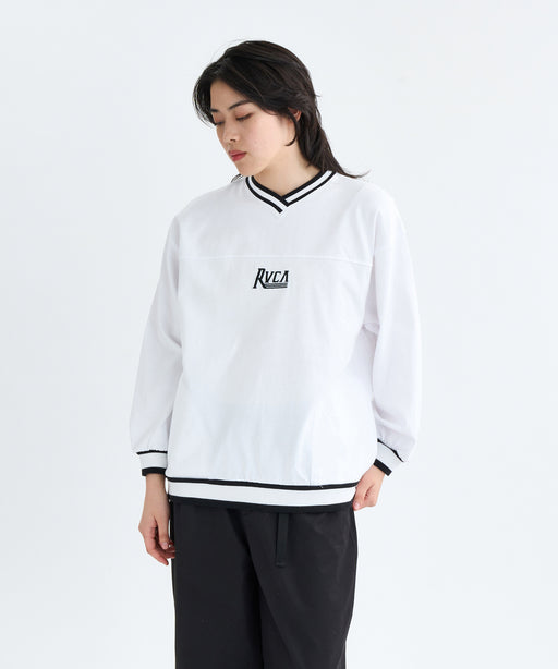 RVCA レディース HILLS V-NECK SWEAT S トレーナー 【2025年秋冬モデル】 WHT / M