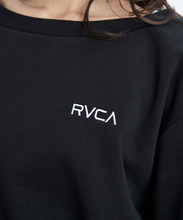 RVCA レディース MINI RVCA OFF SHOULD トレーナー 【2025年秋冬モデル】 BLK / M