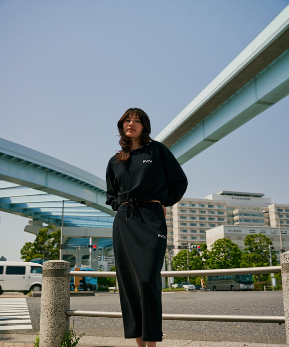 【SALE】RVCA レディース MINI RVCA OFF SHOULDER SWEAT SHIRT トレーナー 【2025年秋冬モデル】