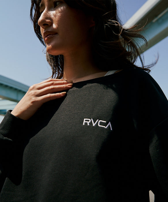 【SALE】RVCA レディース MINI RVCA OFF SHOULDER SWEAT SHIRT トレーナー 【2025年秋冬モデル】